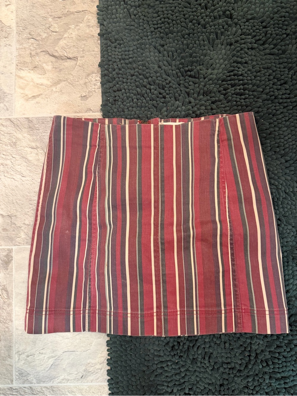 Striped Mini Skirt - Women's Classic A-Line